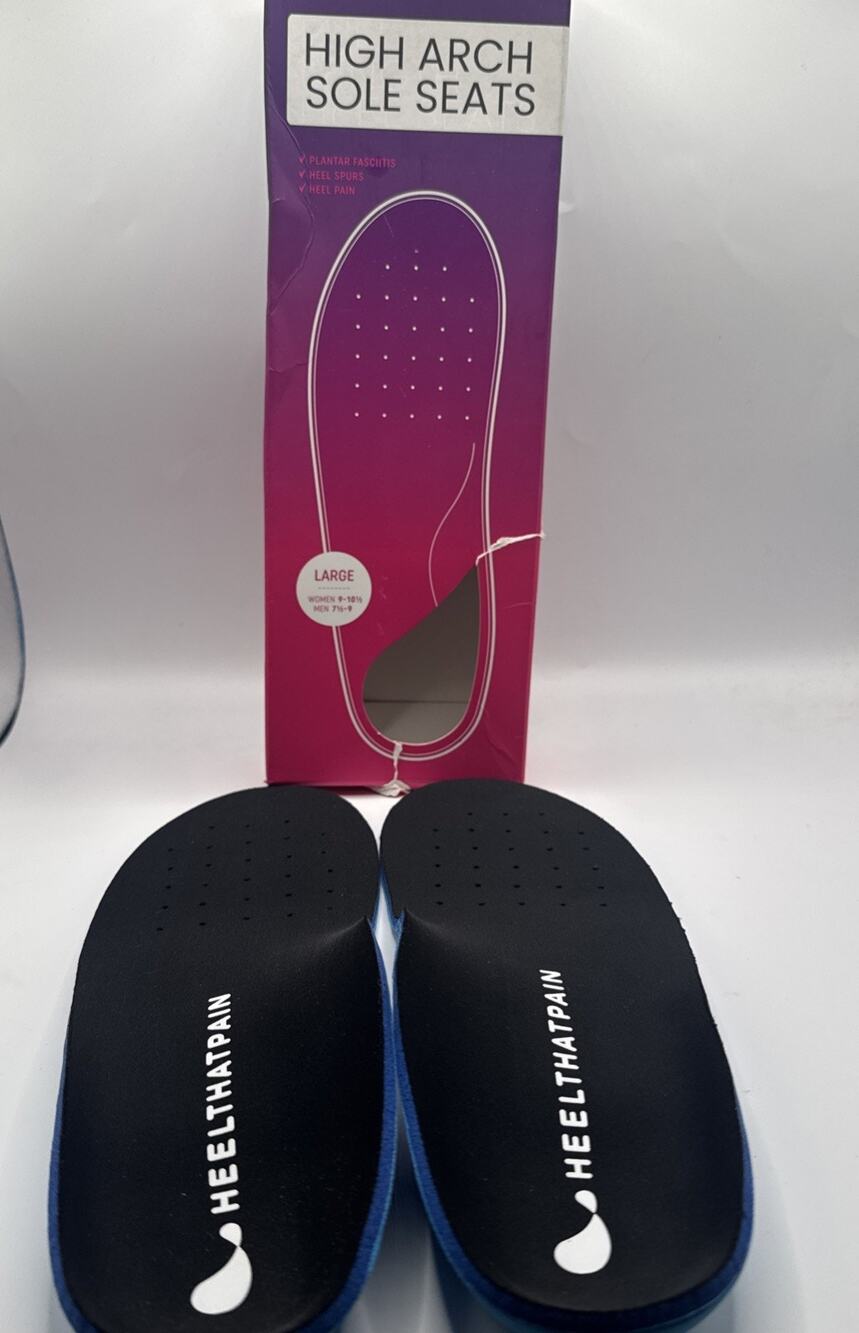 Heal That Pain High Arch Sole Seats Support Large 9W 7M New In Box